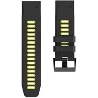 CaseOnline Twin Sport Rannekoru Garmin Descent G1 - Musta/keltainen