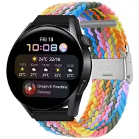 CaseOnline Punottu elastinen rannekoru Huawei Watch 3 (46mm) - light rainbow