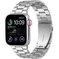 CaseOnline Rannekoru ruostumatonta terästä Apple Watch SE 2022 (40mm) - Hopea
