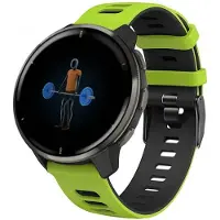 CaseOnline Twin Sport Rannekoru Garmin Venu 2 Plus - Lime/musta