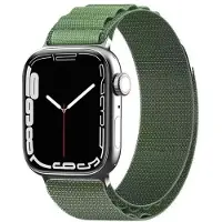CaseOnline Artic Elastinen nailon ranneke Apple Watch 7 (45mm) - Army