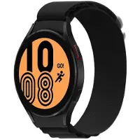 CaseOnline Artic Elastinen nailon ranneke Samsung Galaxy Watch 4 (44mm) - Musta
