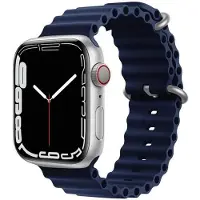 CaseOnline RIB Urheiluranneke Apple Watch 7 (45mm) - Tummansininen