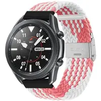 CaseOnline Punottu elastinen rannekoru Samsung Galaxy Watch 3 (41mm) - pinkwhite