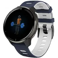 CaseOnline Twin Sport Rannekoru Garmin Venu 2 Plus - Sinivalkoinen
