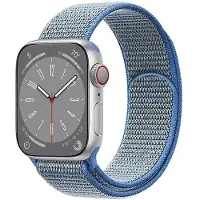 CaseOnline Nailon Rannekoru Apple Watch 8 (45mm) - Tahoe Blue