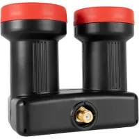 Megasat Diavolo Single-LNB monoblok Osallistujamäärä: 1 Feedoptagsele: 40 mm kullatut liitännät, Säänkestävä Musta, Punainen