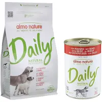 Almo nature 2x1,2kg Daily All Breeds nauta & riisi koiran kuivaruoka