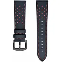 CaseOnline Nahkainen kellon ranneke Garmin VivoMove 3 - Musta