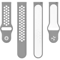 CaseOnline EBN Sport Kellon ranneke OnePlus Watch 3 - Harmaa/valkoinen
