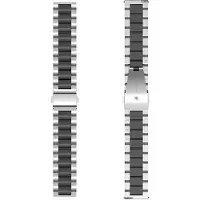 CaseOnline Kellon ranneke ruostumatonta terästä Garmin Vivoactive 6 - Hopea/mus