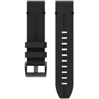 CaseOnline Nail nahka kellon ranneke easyfit Garmin Descent G1 - Onyx black