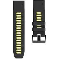 CaseOnline Twin kellon ranneke Garmin Quatix 7X - Musta/keltainen