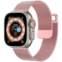 CaseOnline Milanese kellon renneke Apple Watch Ultra 2 (49mm) - Vaaleanpunainen