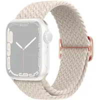 SKALO Punottu -ranneke Apple Watch Series 4-6 40mm - Valkoinen