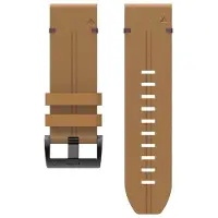CaseOnline Nail nahka kellon ranneke easyfit Garmin Quatix 7X - Sandstone