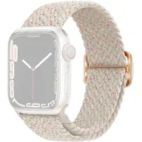 SKALO Punottu -ranneke Apple Watch Series 4-6 40mm - Valkoinen-Pisteitä