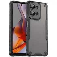 SKALO Motorola Moto G75 5G Armor Hybrid Frosted Suojakuori - Musta