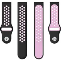 CaseOnline EBN Sport Kellon ranneke OnePlus Watch 2 - Musta/vaaleanpunainen