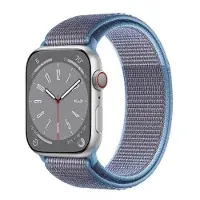 CaseOnline Nailon kellon renneke Apple Watch 9 (41mm) - Cerulean