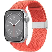 CaseOnline Punottu kellon renneke Apple Watch 9 (45mm) - Red