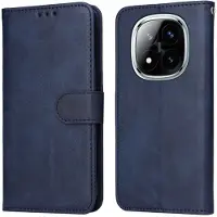 SKALO Xiaomi Redmi Note 14 Pro 5G PU-nahka Lompakkokotelo - Sininen