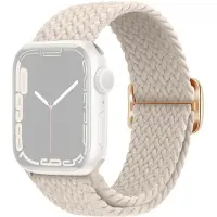 SKALO Punottu -ranneke Apple Watch Ultra 49mm - Valkoinen