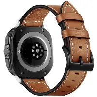 SKALO Nahkaranneke Samsung Watch Ultra 47mm - Ruskea