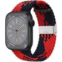 CaseOnline Punottu kellon renneke Apple Watch 9 (45mm) - Redblack