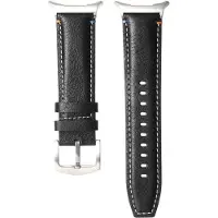CaseOnline Nahkainen kellon ranneke Samsung Galaxy Watch Ultra (47mm) - Onyx blac
