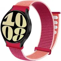 CaseOnline Nailon kellon renneke No-Gap Samsung Galaxy Watch 6 (44mm) - Pomegrana