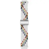 CaseOnline Punottu magneettinen ranneke Garmin VivoActive 4S - White Rainbow