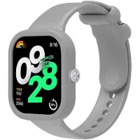 SKALO Silikoniranneke ja Suojakuori Xiaomi Redmi Watch 4 - Harmaa