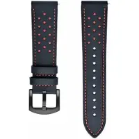 CaseOnline Nahkainen kellon ranneke Amazfit Bip Lite - Musta