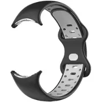CaseOnline Twin kellon ranneke Google Pixel Watch 3 (41mm) - Musta/harmaa