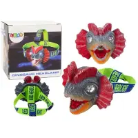 Leantoys Otsalamppu Dinosaurus Säädettävä otsapanta 3 LED-taskulamppu