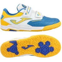 Joma Cancha Velcro In - Sininen/valkoinen/keltainen Lapset - Sisäpeli (Ic), koko 31