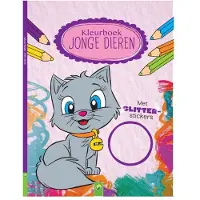 Wins Holland Coloring Book Young Animals with Glitter Stickers