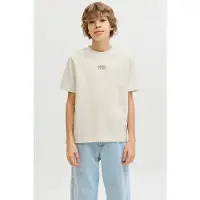 Jack & Jones Jcobreeze Back Print Tee Ss Cn Ea26 Jnr - Cream - 128