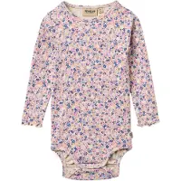 Wheat Body p/h - Joustinneule - Rie - Vaaleanpunainen Blue Kukat - - 56 - Bodyt P/H