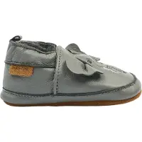 Mikk-Line Leather Slipper - 3D - Grey - 12/18M