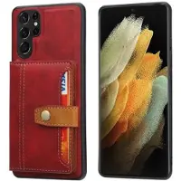 Mtp Products Samsung Galaxy S26 Ultra Retro Style Kotelo Lompakolla - Punainen