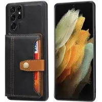 Mtp Products Samsung Galaxy S26 Ultra Retro Style Kotelo Lompakolla - Musta