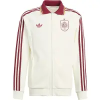 Adidas Urheilullinen collegetakki 'Spain Away Anthem Jacket' viininpunainen / valkoinen