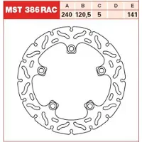 TRW Jarrulevyt Racing, takana, ABE TAKA, MST386RAC KIINTEÄ