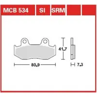 TRW sinterijarrupalat maxi-skootteriin eteen honda sh 150 2002-ym. (mcb534srm)