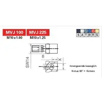 TRW varioflex ii kulma-/adapteriliitin m10x1.00, titaani (mvj100t)