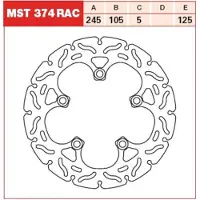 TRW jarrulevy taakse yamaha fz6 600 n 2004-2006 ym. (mst374rac)