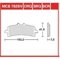 TRW sinter-carbon racing -jarrupalat (mcb792scr)