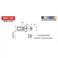 TRW varioflex ii ulkokierreliitin m10x1.00, musta (mvf100s)